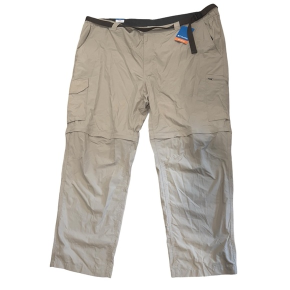 Columbia Omni-Shade Pants Mens 54 x 32 Beige Cargo Convertible Hiking NWT - Picture 1 of 11